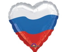 18" Триколор Сердце S40
